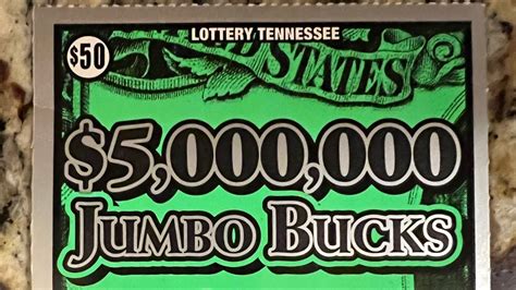 jumbo bucks tennessee|FULL BOOK of the $50 Tennessee $5 Million Jumbo Bucks.
